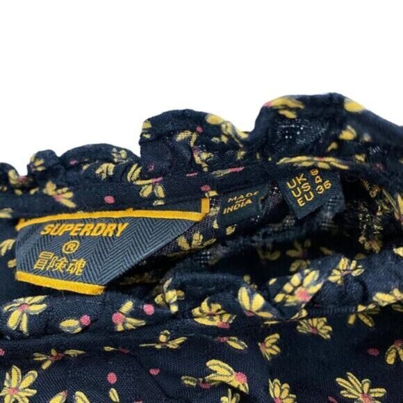 Superdry Richelle Floral Long Sleeve A-Line Dress 4 - Picture 8 of 10